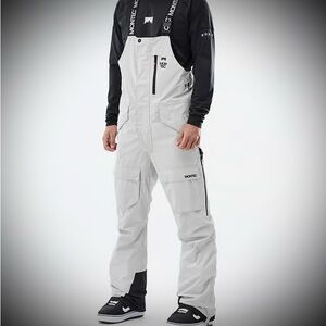 Montec light grey insulated Snow Bib Pants